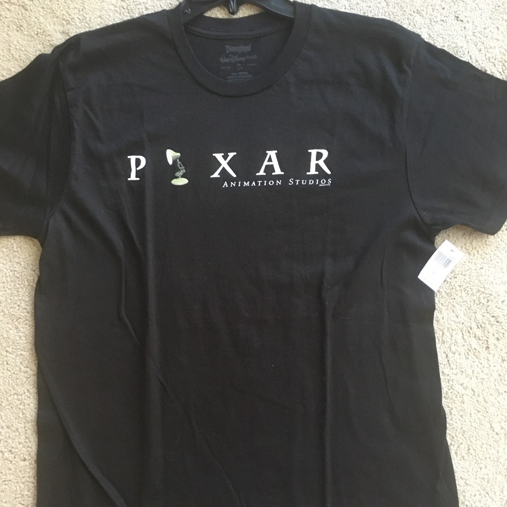 NWT Black PIXAR tee--Adult Sz MED.